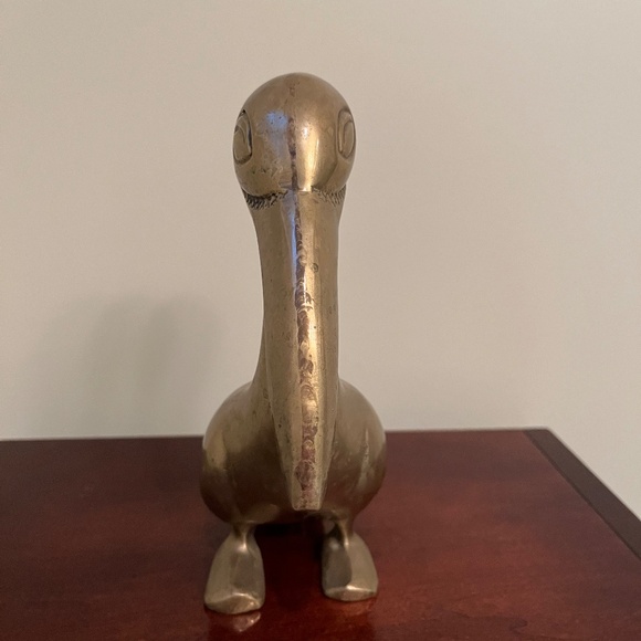 Vintage Large Brass Pelican Bird Figurine statue - Picture 8 of 8